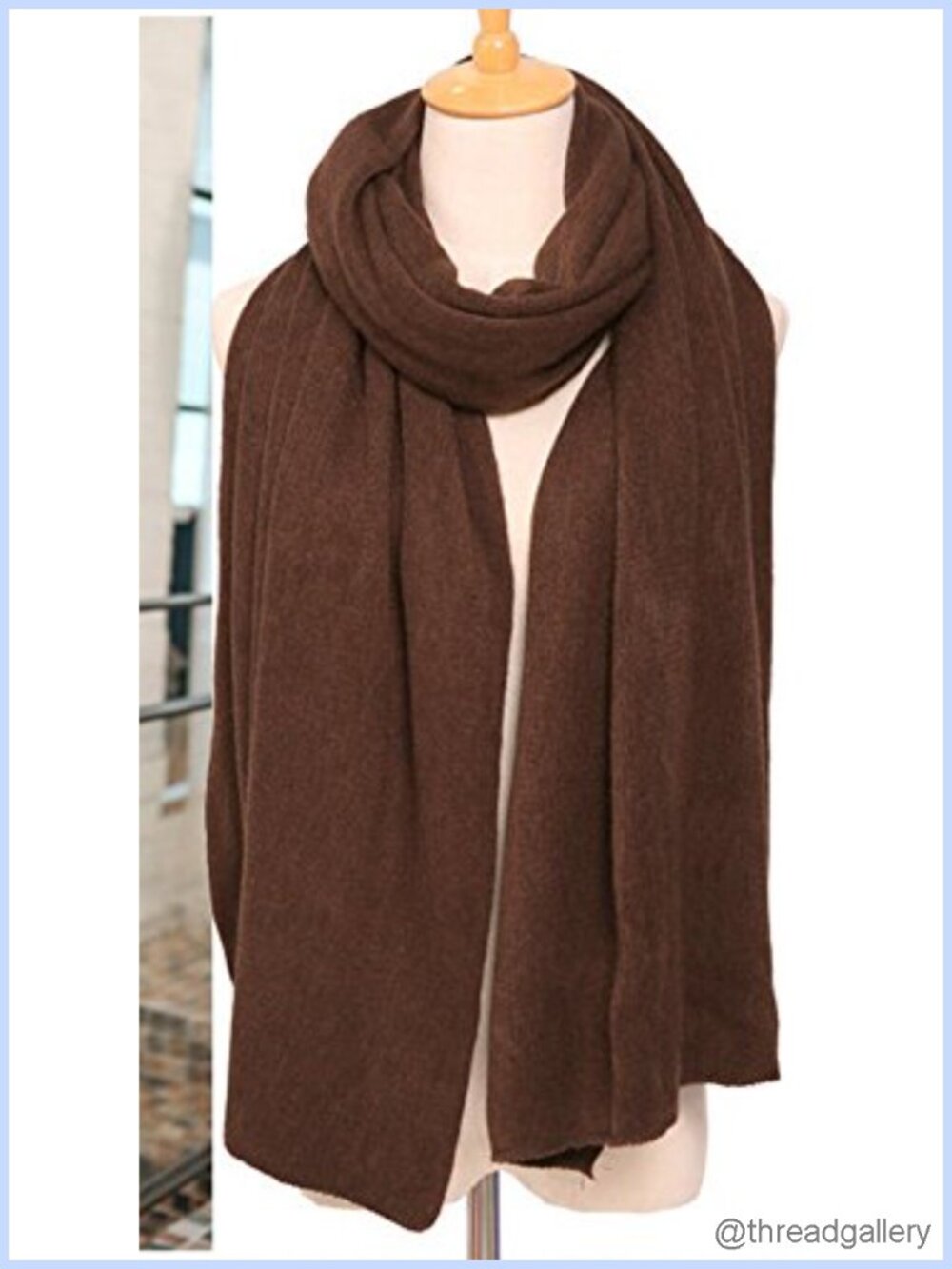 Womens Faux Wool Infinity Scarf Warm Winter Blanket Wrap Oversized - Picture 3 of 6